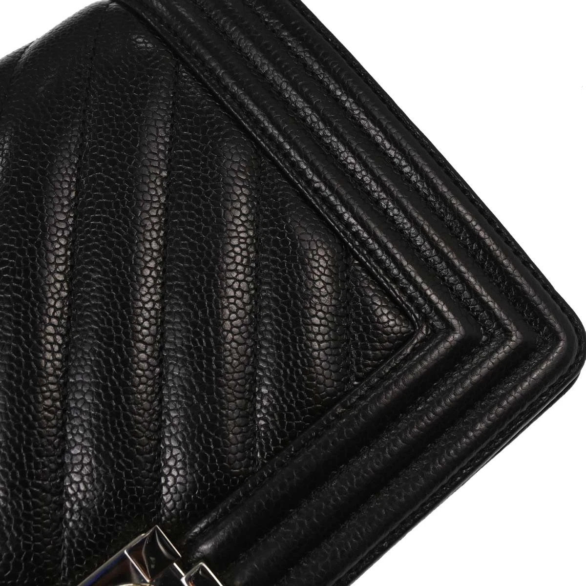 Boy Chanel Black Caviar Chevron Medium Shoulder Bag