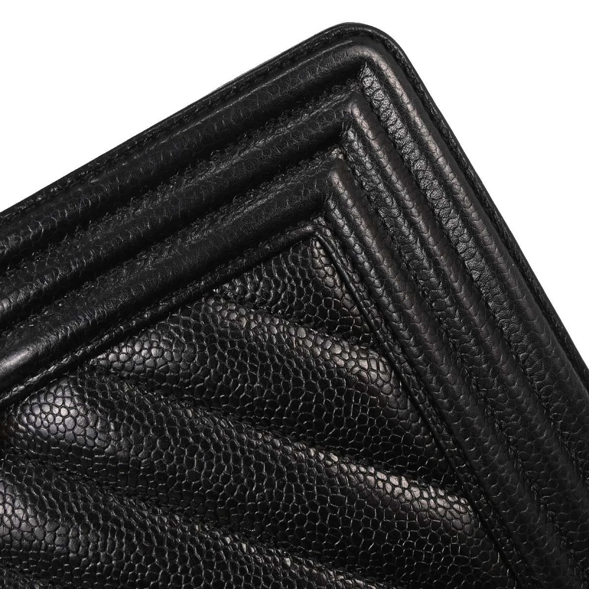 Boy Chanel Black Caviar Chevron Medium Shoulder Bag