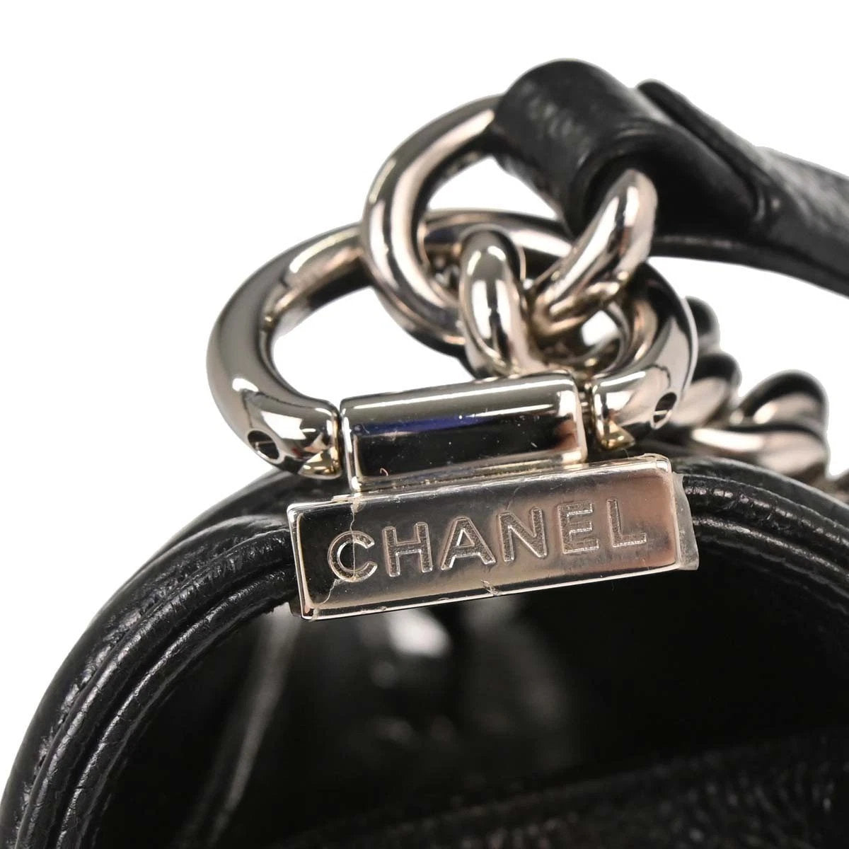 Boy Chanel Black Caviar Chevron Medium Shoulder Bag