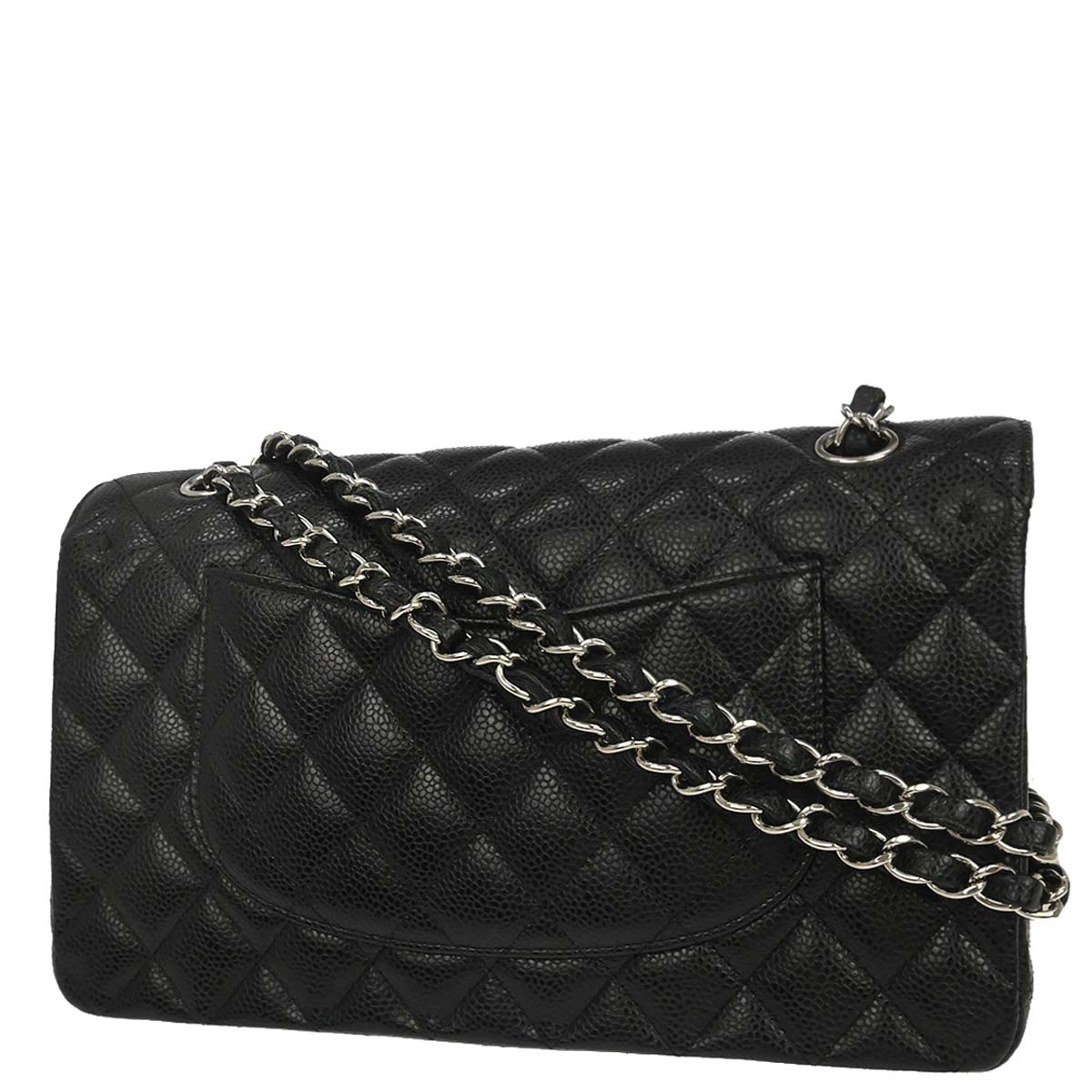 Chanel Black Caviar Medium Classic Double Flap Shoulder Bag
