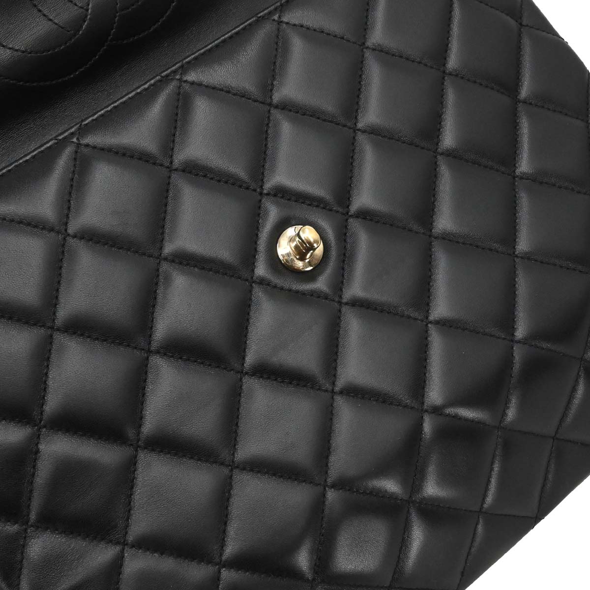 Chanel Black Lambskin Top Handle 2way Shoulder Handbag