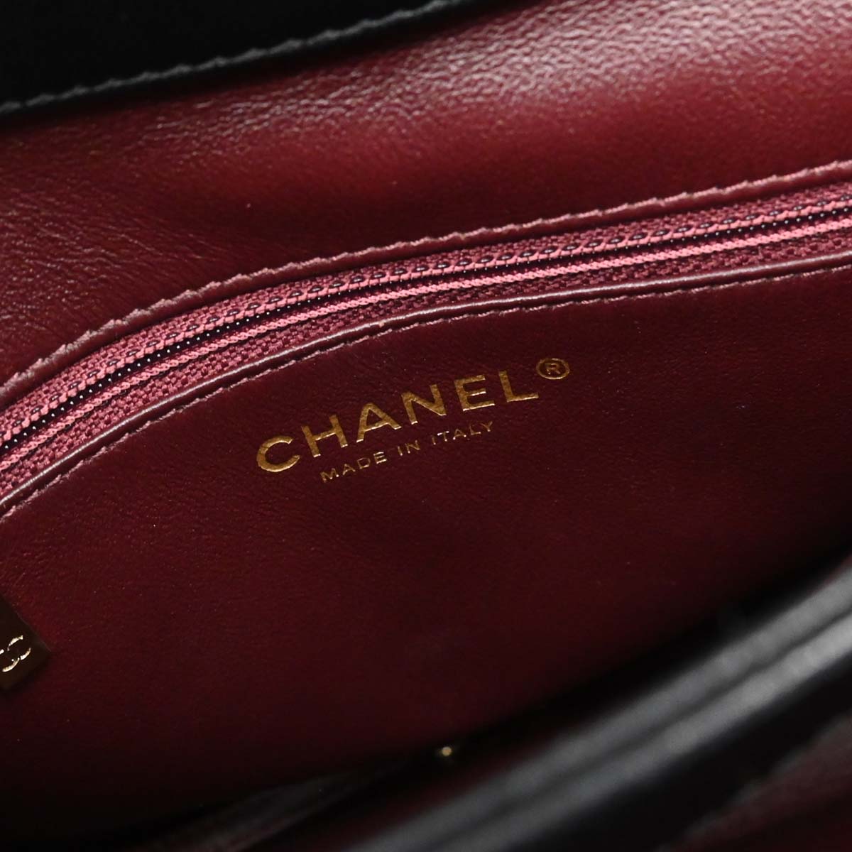 Chanel Black Lambskin Top Handle 2way Shoulder Handbag