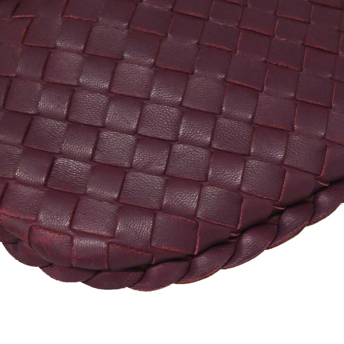 Bottega Veneta Purple Lambskin Intrecciato Hobo Handbag