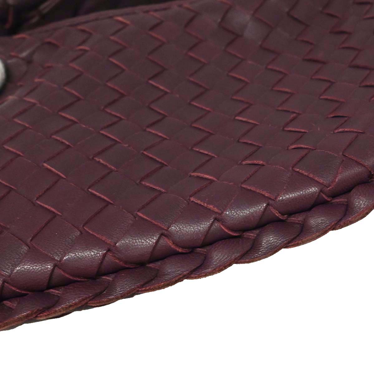 Bottega Veneta Purple Lambskin Intrecciato Hobo Handbag