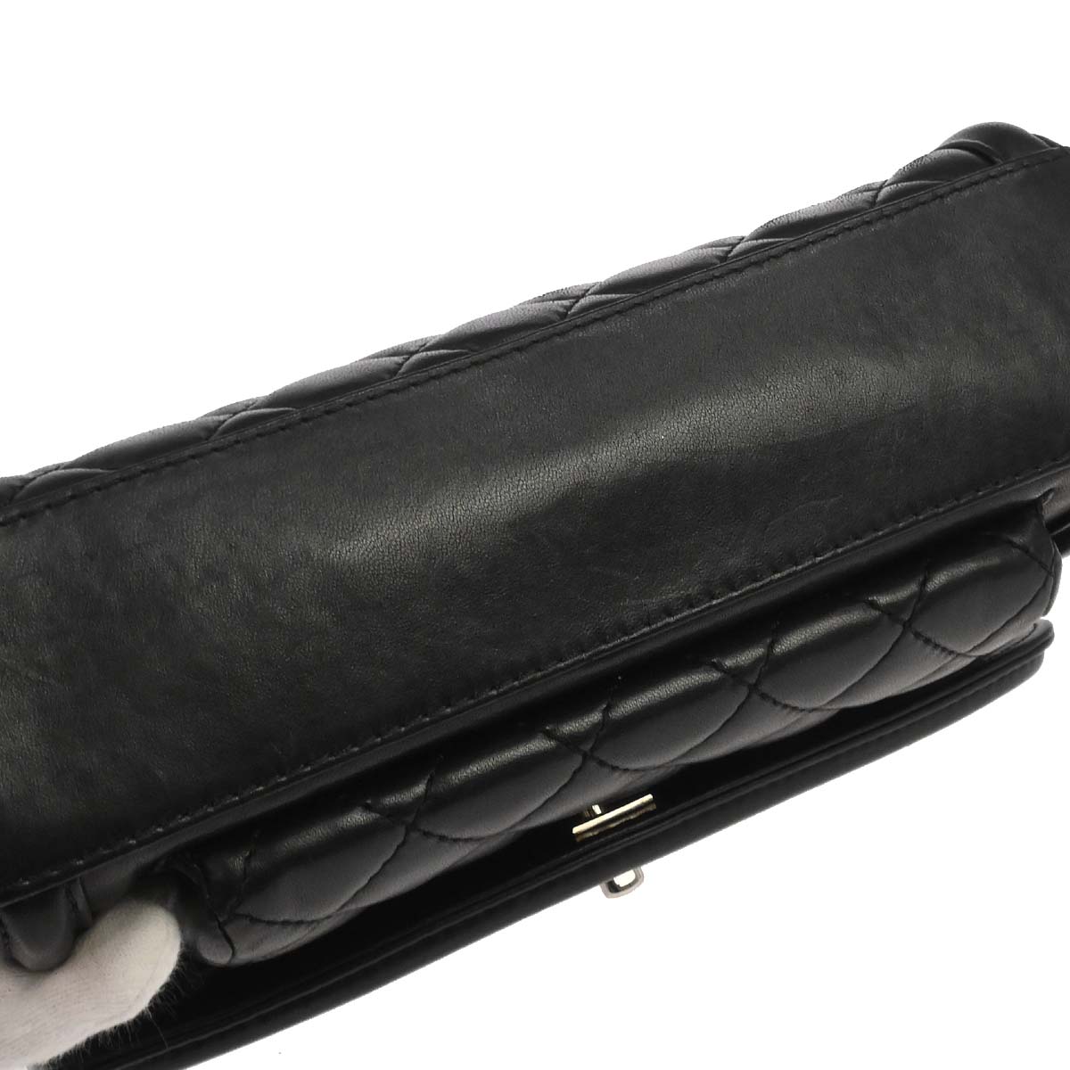 Chanel Black Lambskin Geometric Flap Shoulder Bag