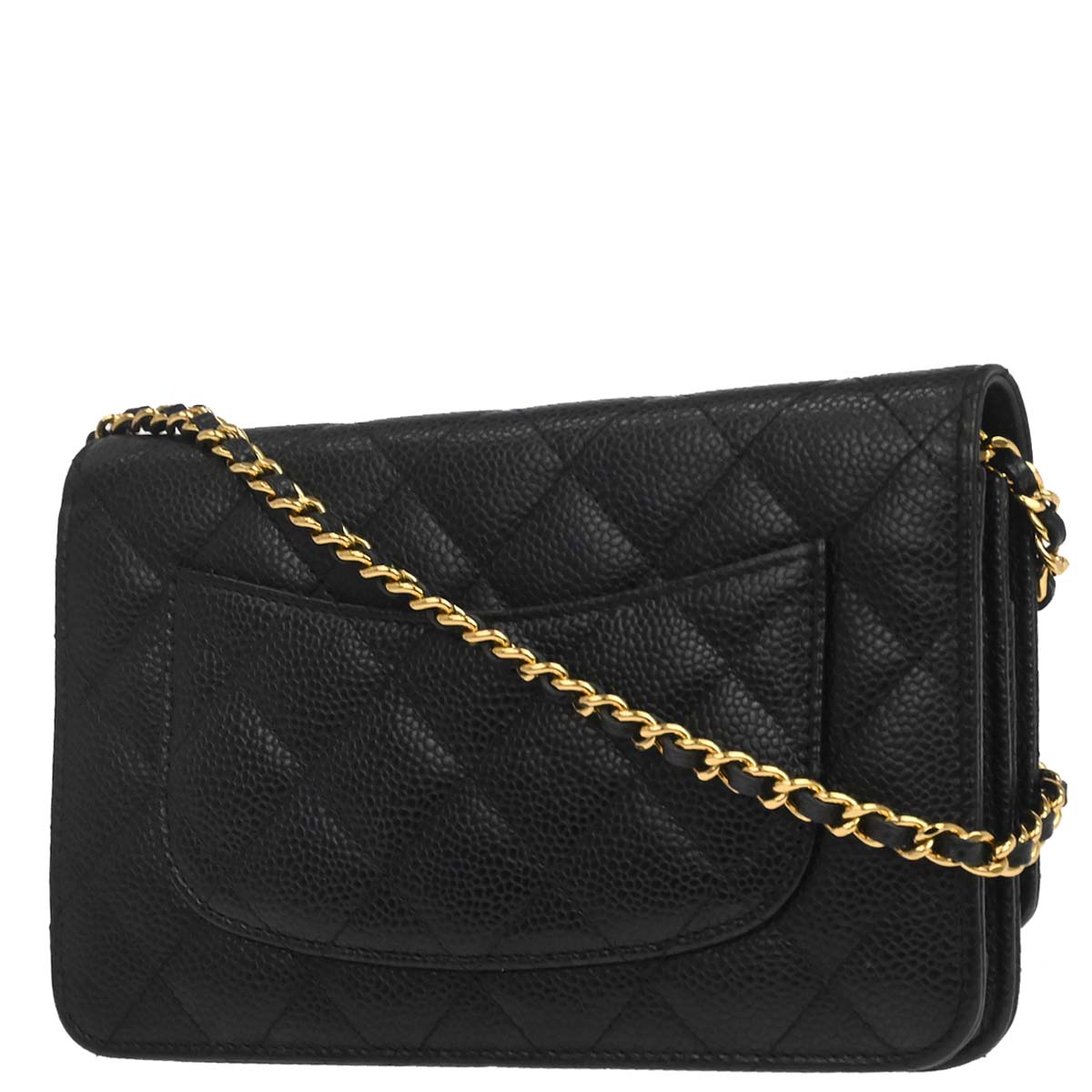 Chanel Black Caviar Classic WOC Wallet on Chain Bag