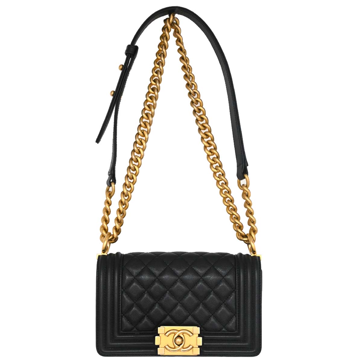 Boy Chanel Black Caviar Small Chain Shoulder Bag
