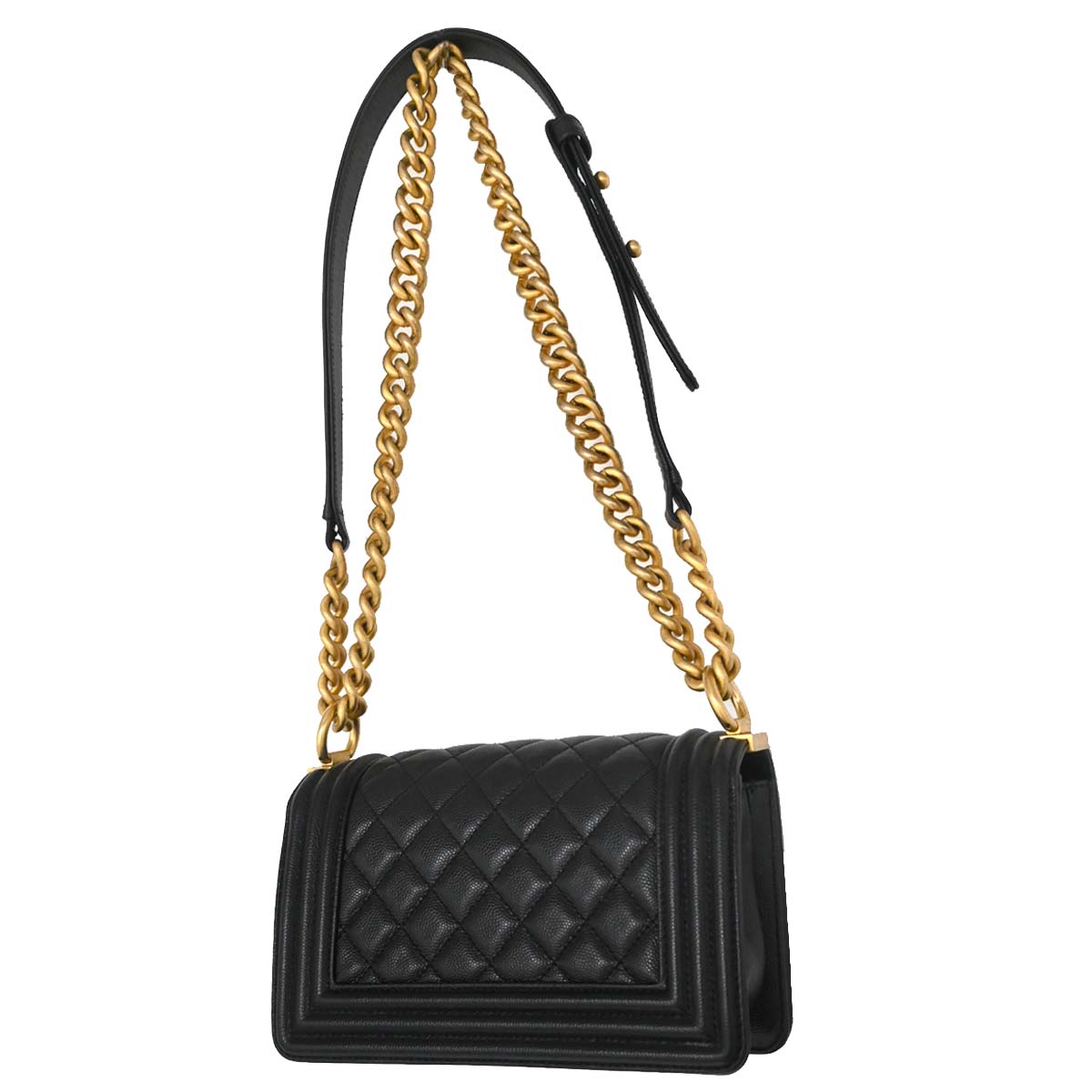 Boy Chanel Black Caviar Small Chain Shoulder Bag