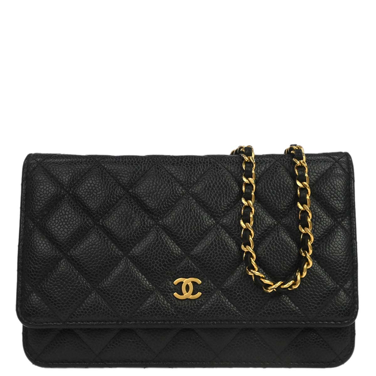 Chanel Black Caviar Classic WOC Wallet on Chain Bag