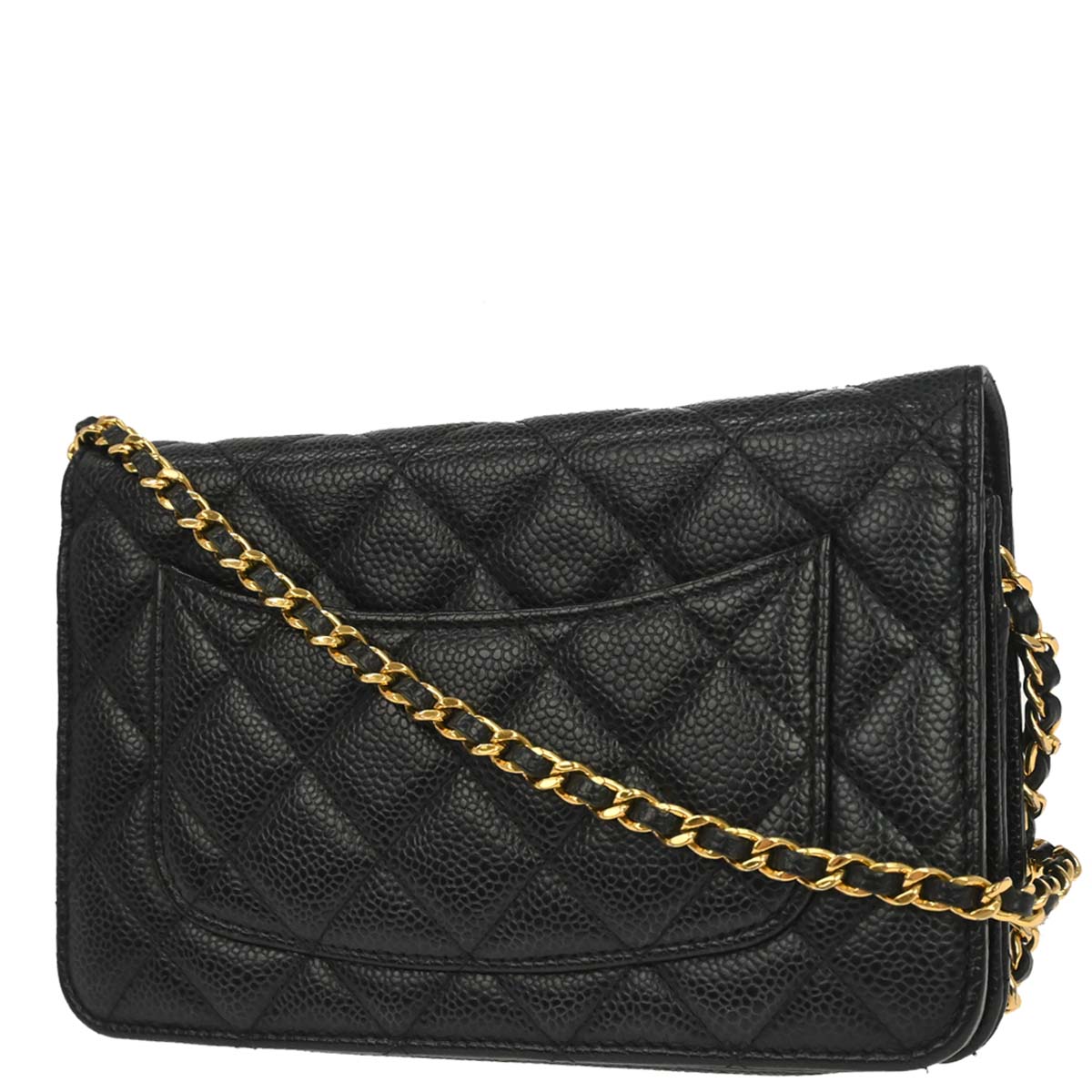 Chanel Black Caviar Classic WOC Wallet on Chain Bag