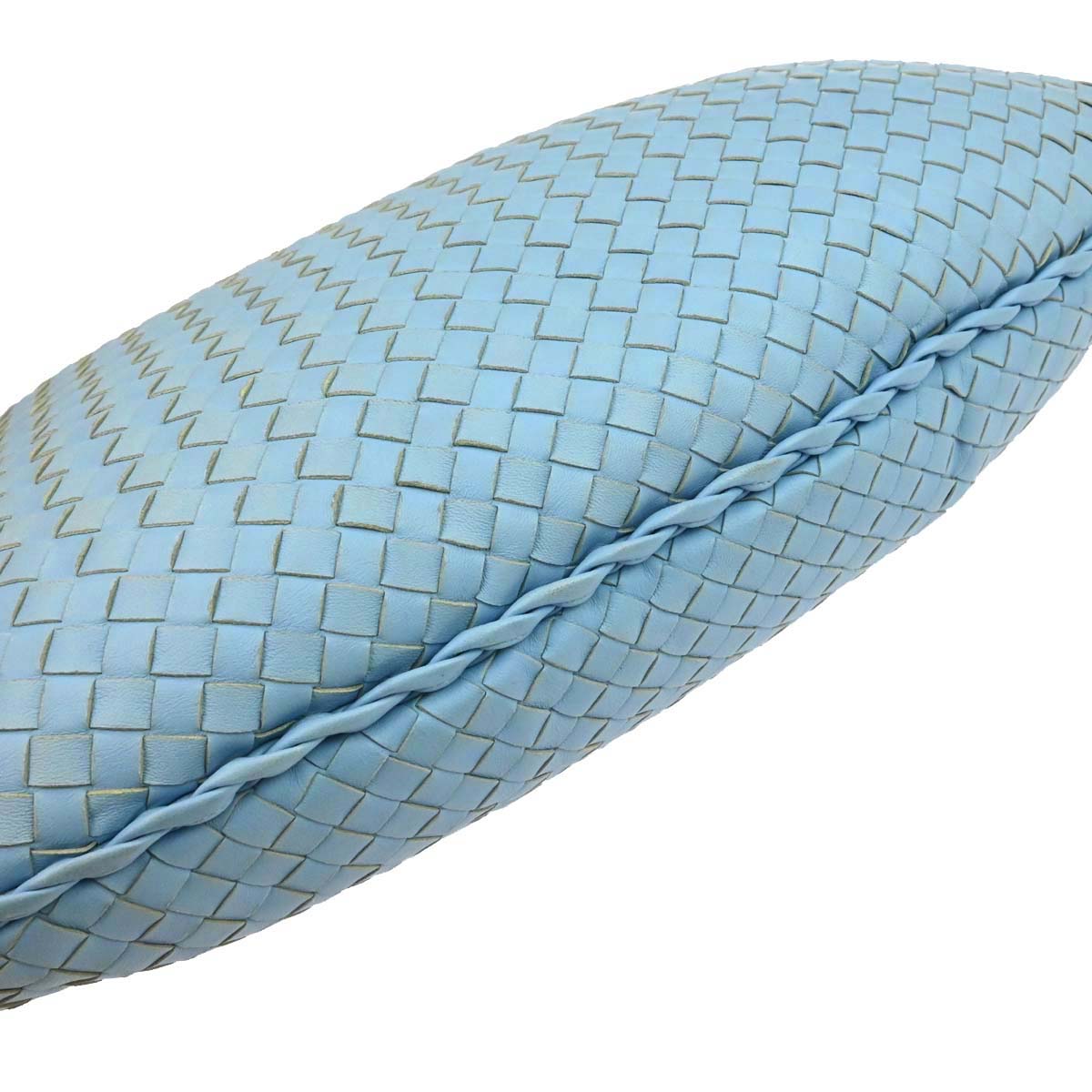 Bottega Veneta Light Blue Lambskin Intrecciato Hobo Handbag
