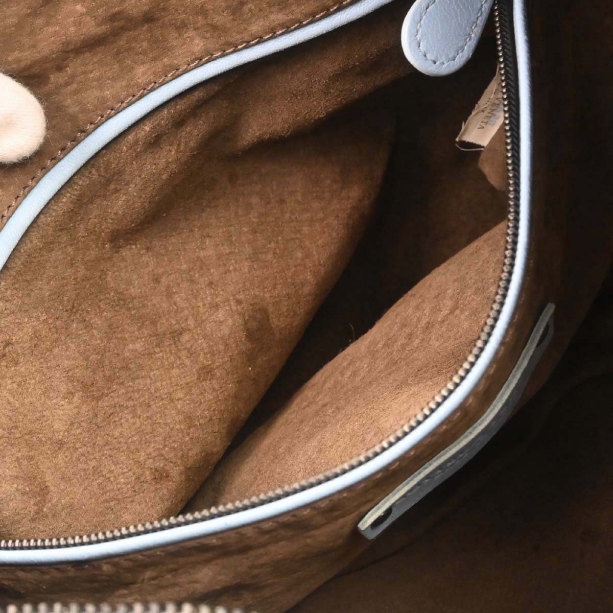 Bottega Veneta Light Blue Lambskin Intrecciato Hobo Handbag