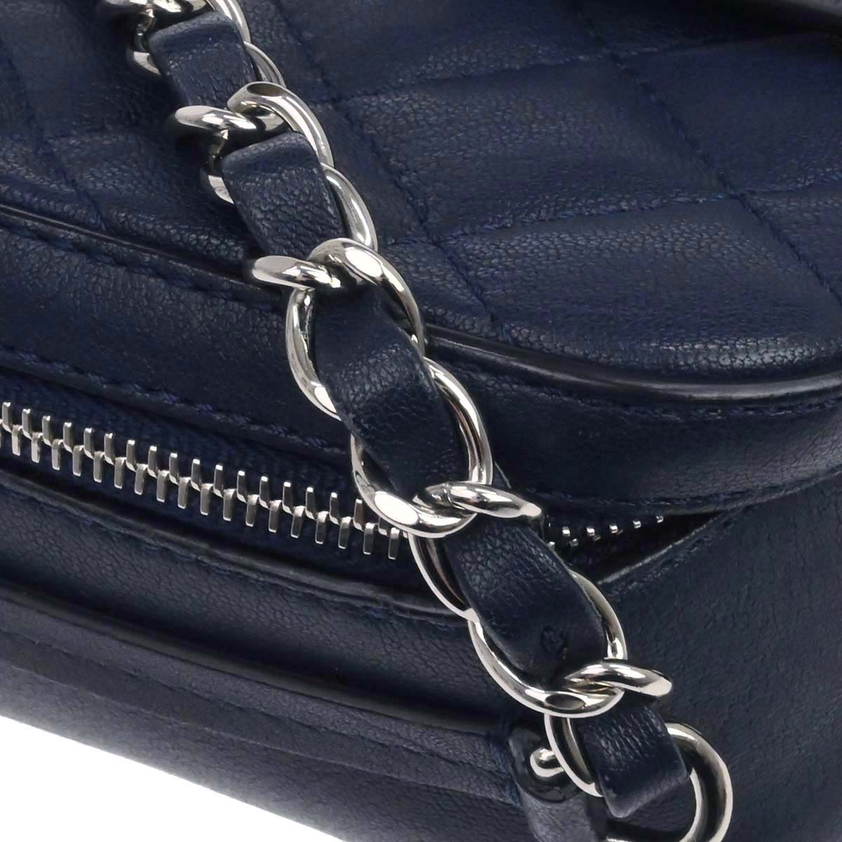 Chanel Navy Lambskin CC Mini Box Camera Bag Shoulder Bag