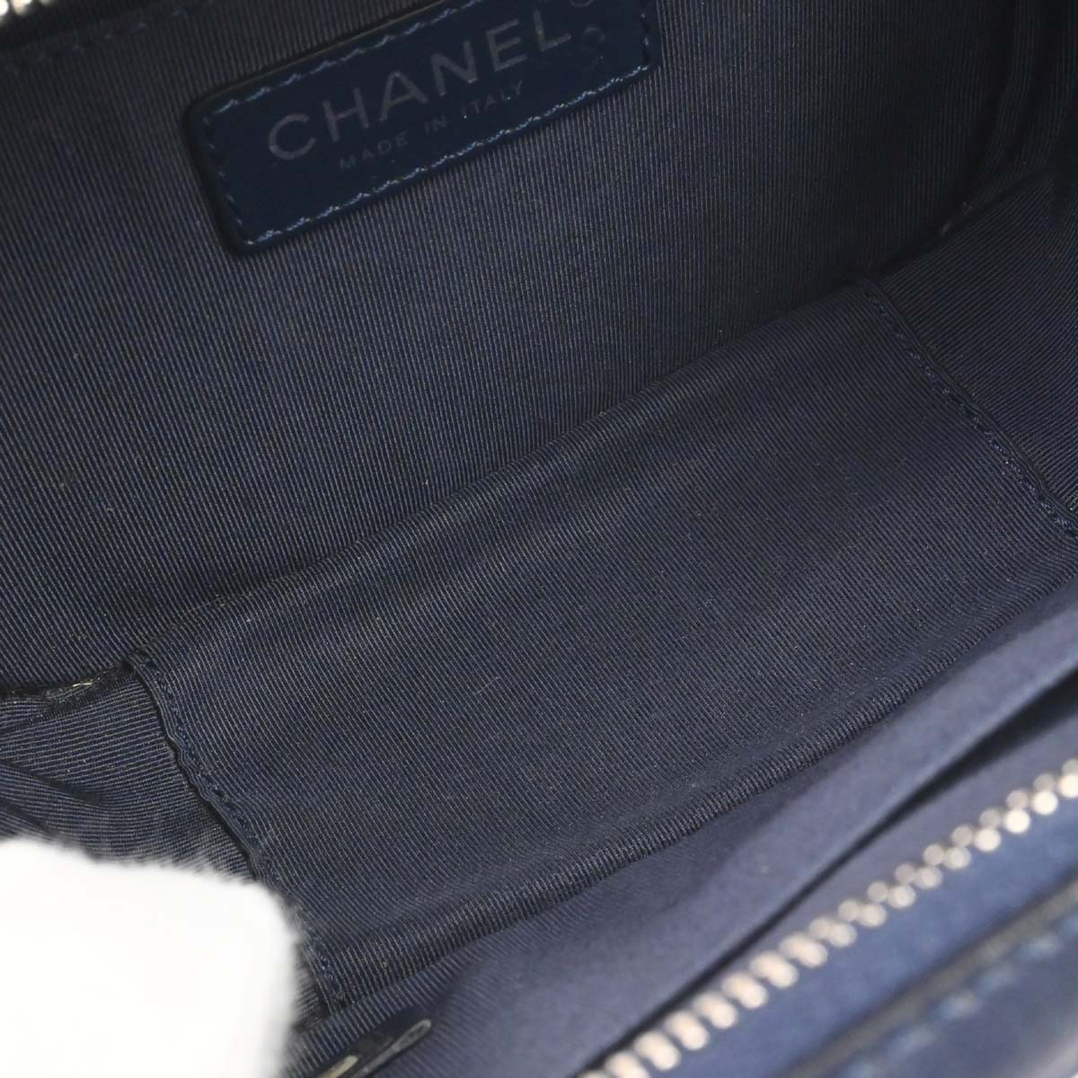 Chanel Navy Lambskin CC Mini Box Camera Bag Shoulder Bag
