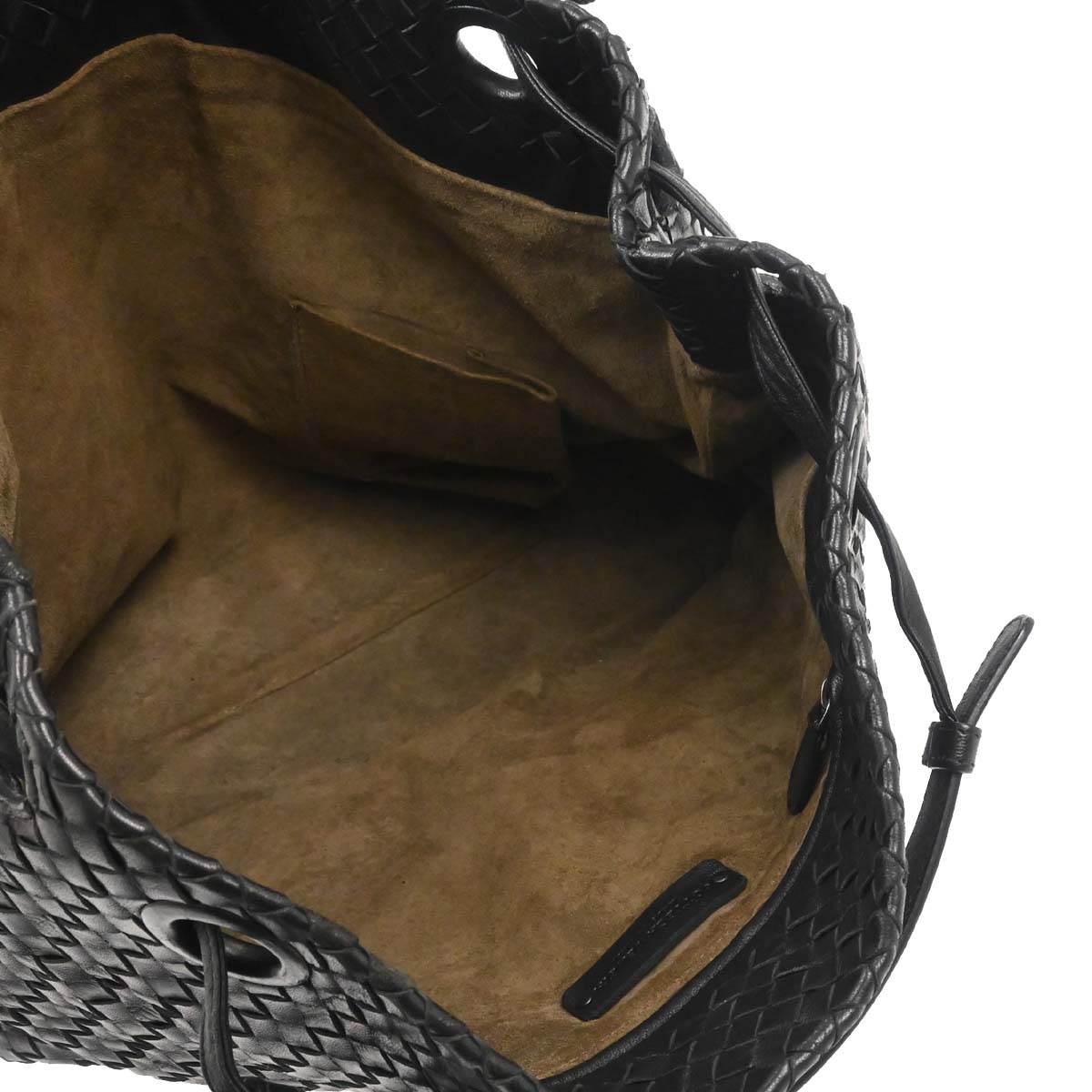 Bottega Veneta Black Lambskin Intrecciato Handbag