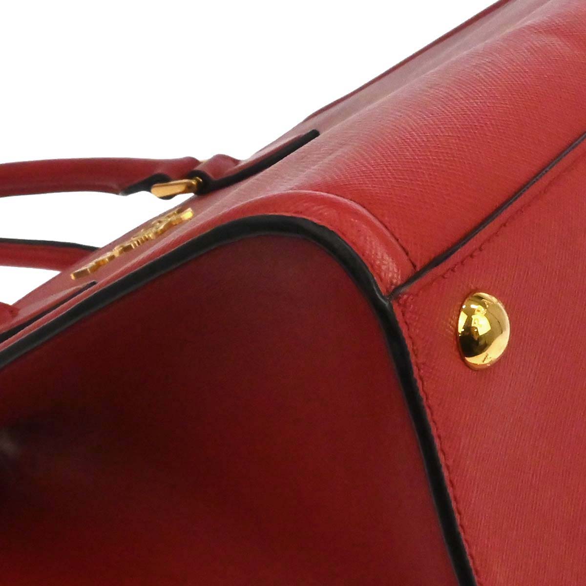 Prada Red Leather 2way Shoulder Tote Handbag