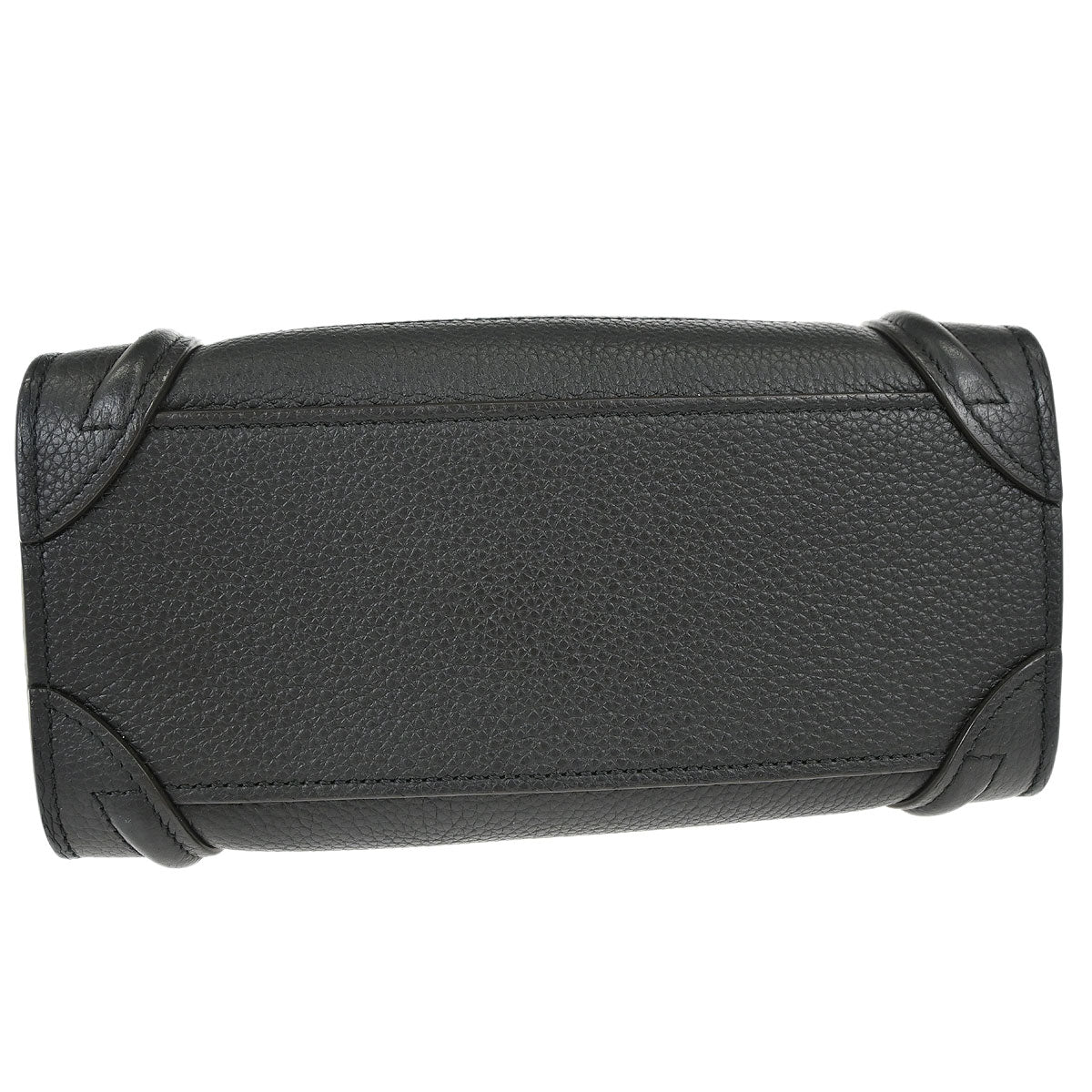 Celine Black Leather Nano Luggage Shoulder Tote Bag