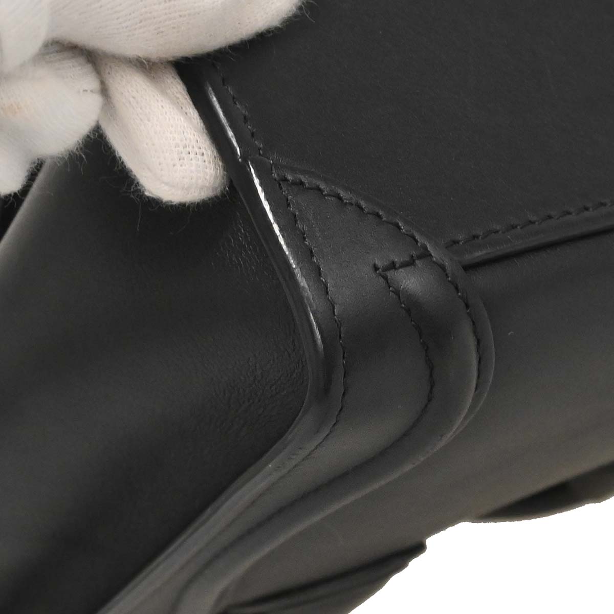 Celine Black Leather Nano Luggage 2way Shoulder Tote Bag