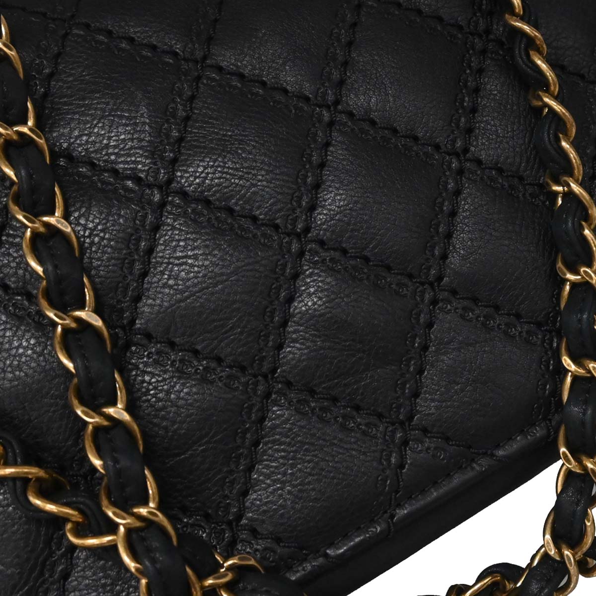 Chanel Black Calfskin Shoulder Bag