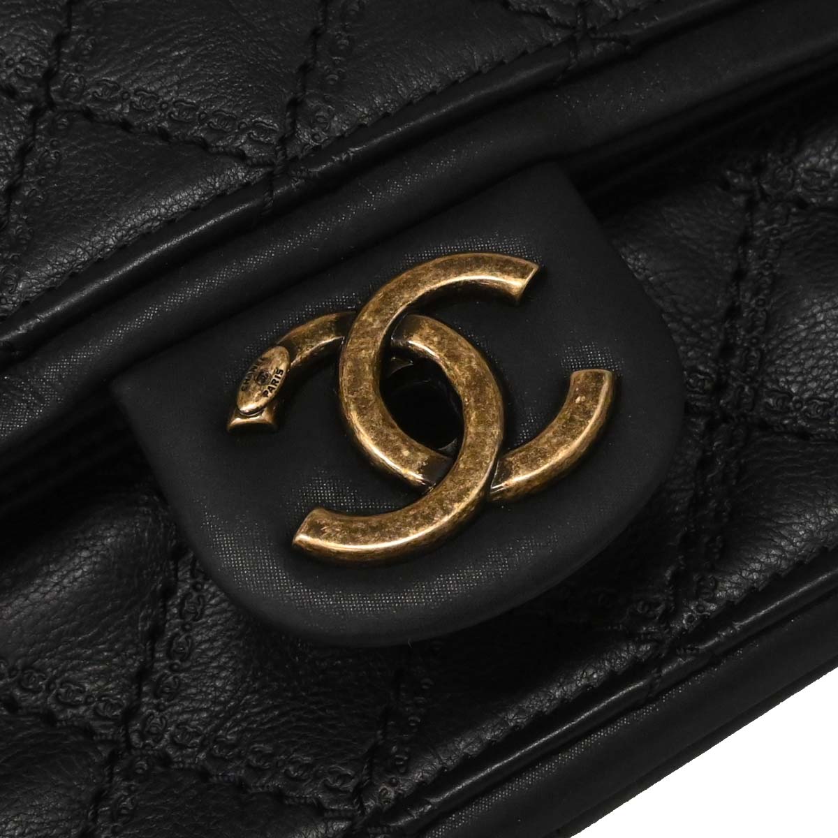 Chanel Black Calfskin Shoulder Bag