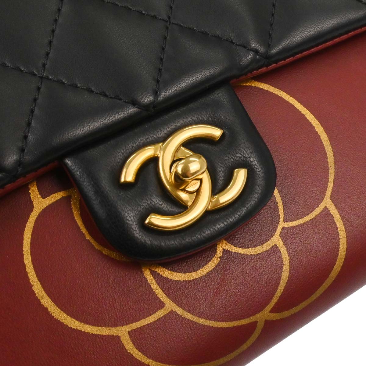 Chanel Black Lambskin Gabrielle Menu Clutch Handbag