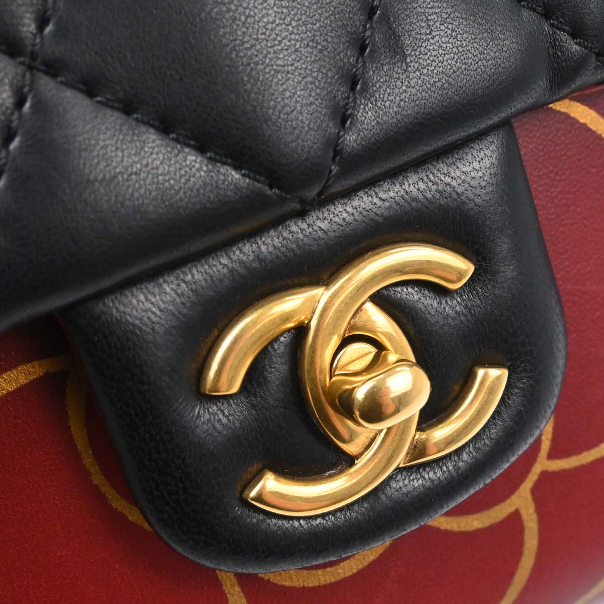 Chanel Black Lambskin Gabrielle Menu Clutch Handbag