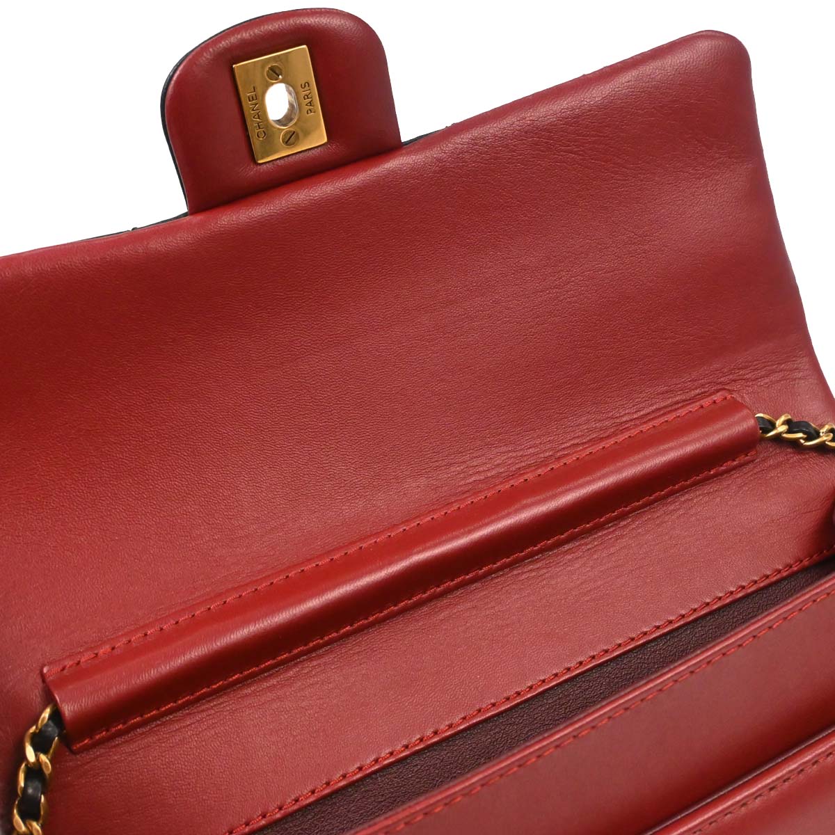 Chanel Black Lambskin Gabrielle Menu Clutch Handbag