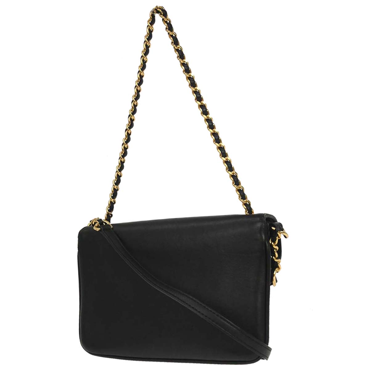 Chanel 2017 Black Lambskin Unchained Flap 2way Shoulder Handbag