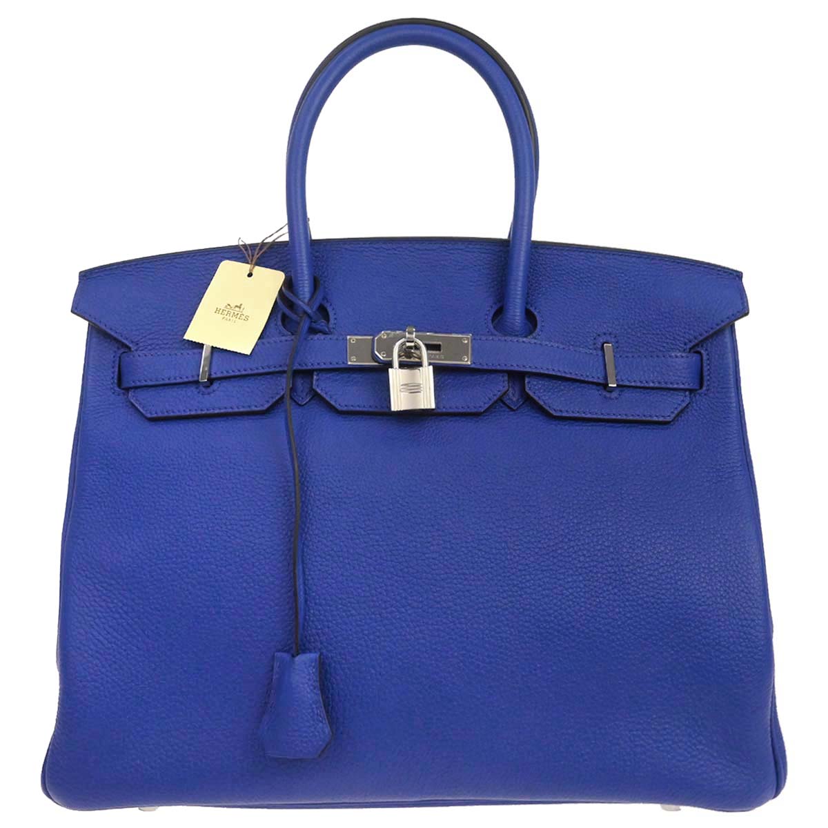 Hermes Blue Electric Togo Birkin 35 Handbag