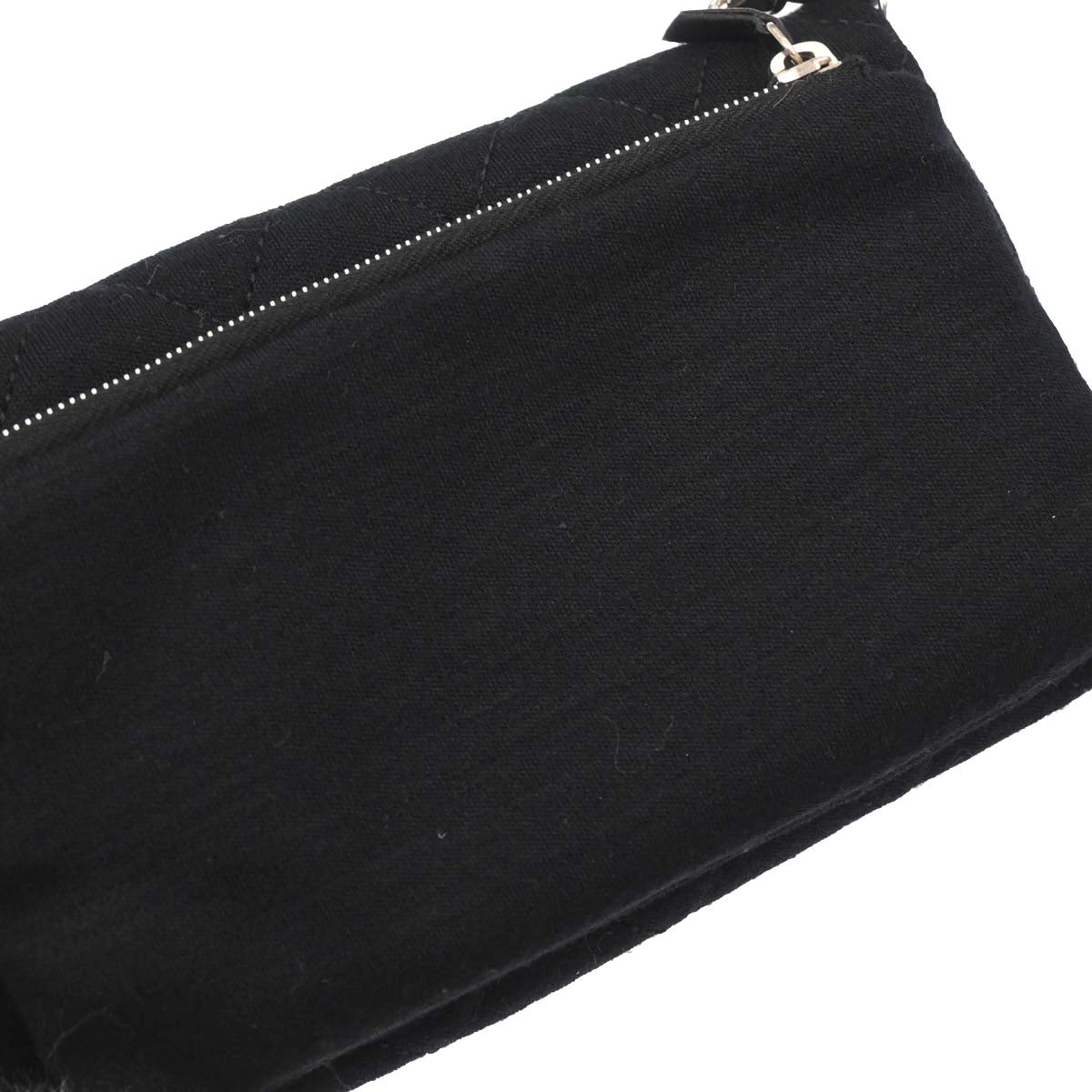 Chanel Black Cotton Shoulder Bag