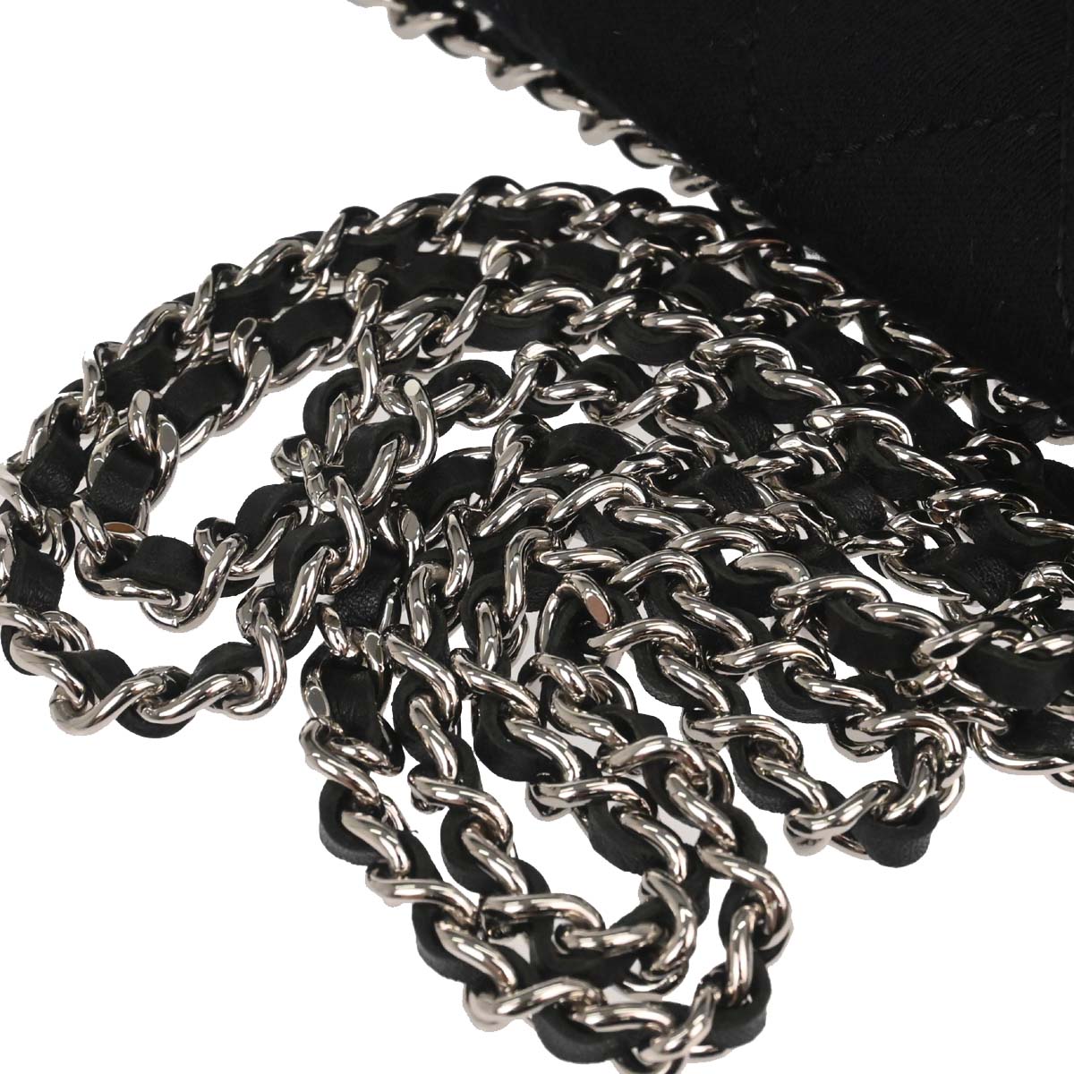 Chanel Black Cotton Shoulder Bag