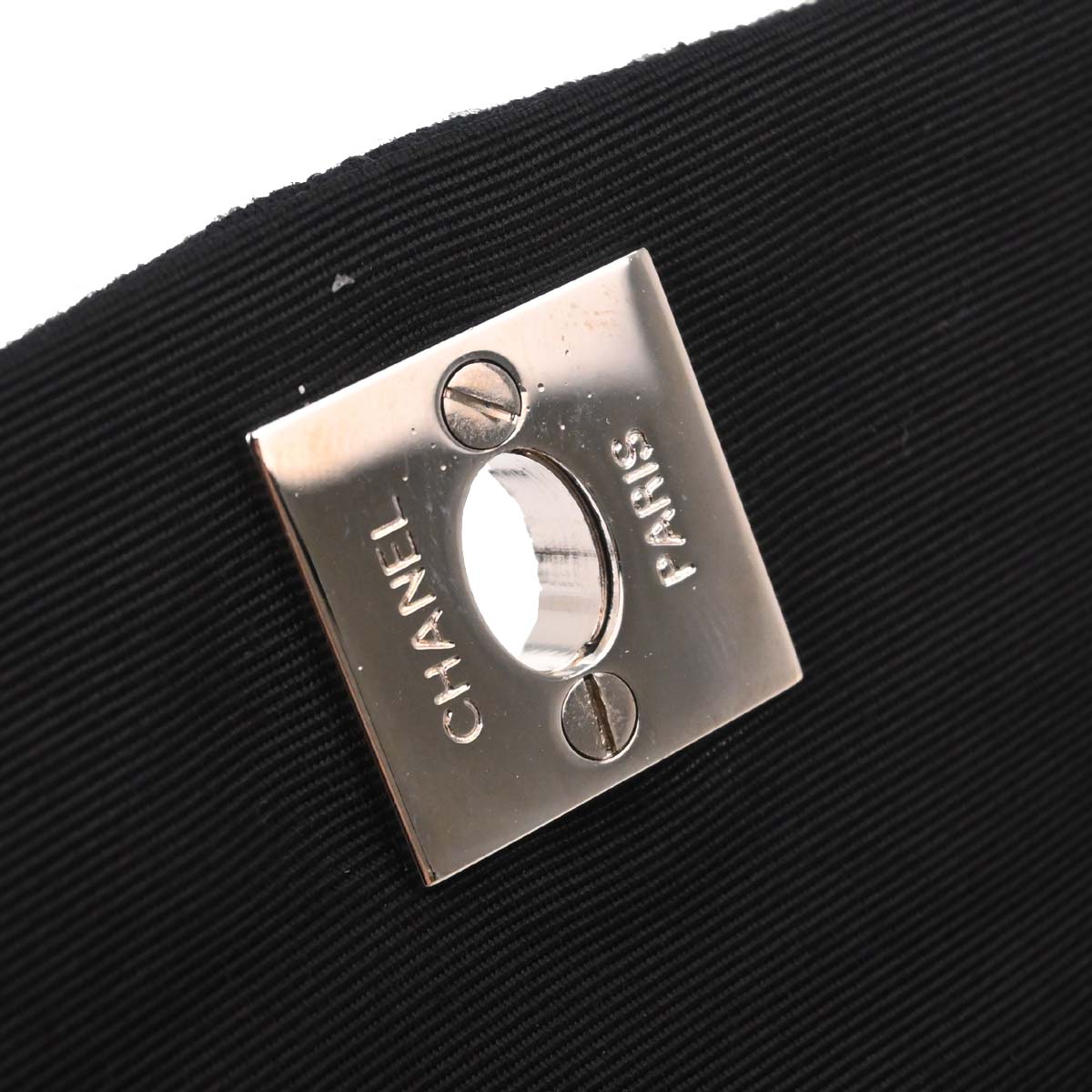 Chanel Black Cotton Shoulder Bag