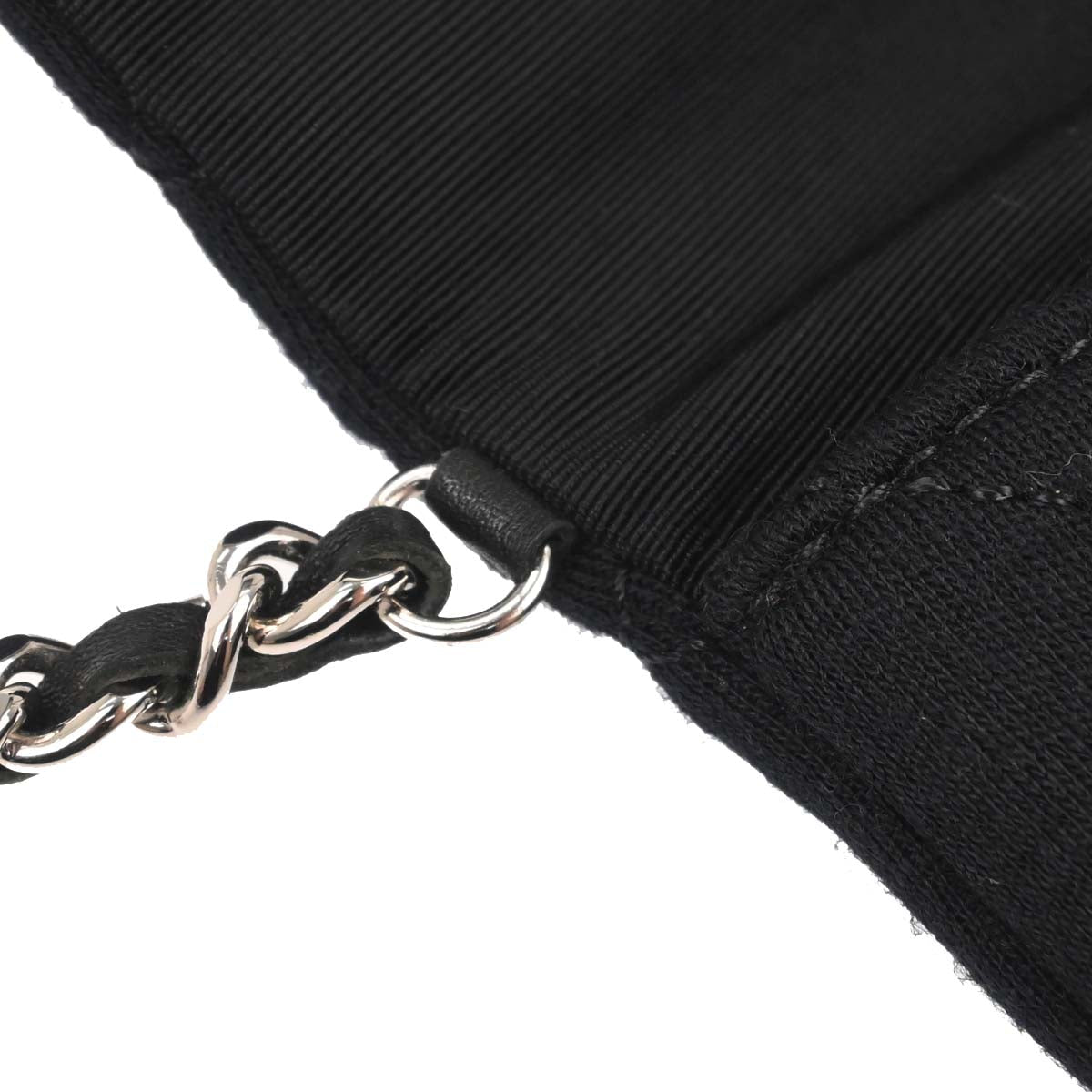 Chanel Black Cotton Shoulder Bag