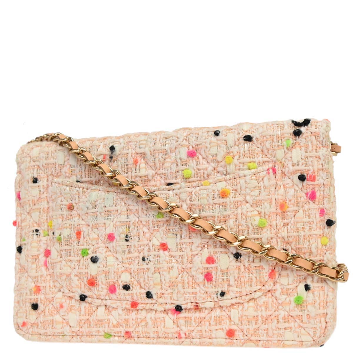 Chanel 2019 White Tweed Classic WOC Wallet On Chain