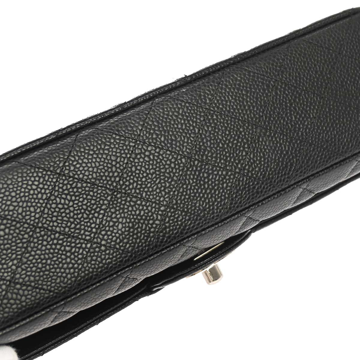 Chanel Black Caviar Skin Medium Classic Double Flap Shoulder Bag