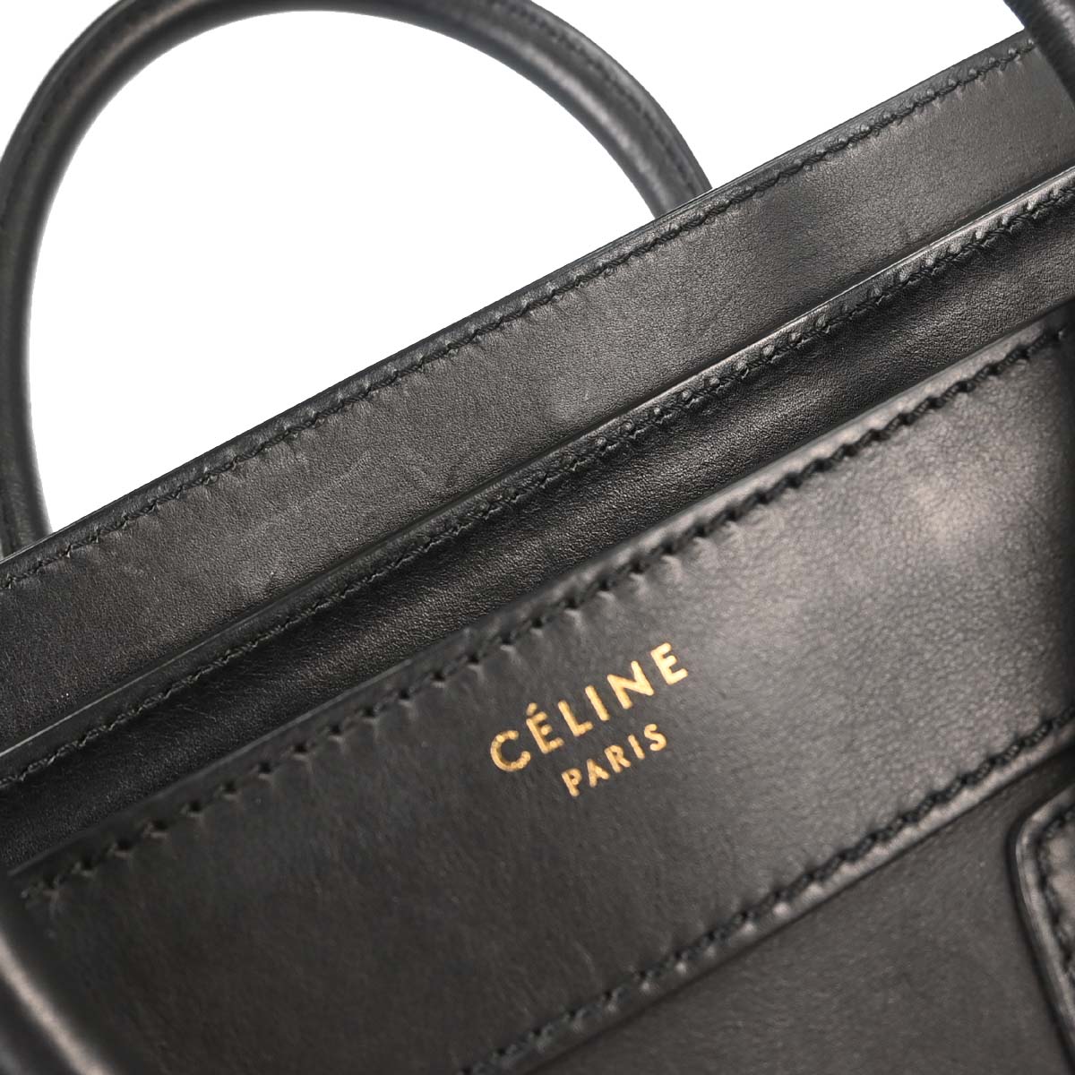 Celine Black Luggage Micro Tote Handbag