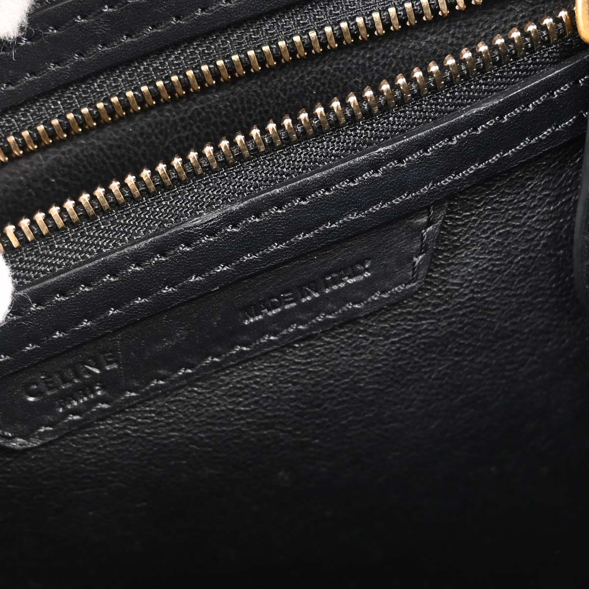 Celine Black Luggage Micro Tote Handbag