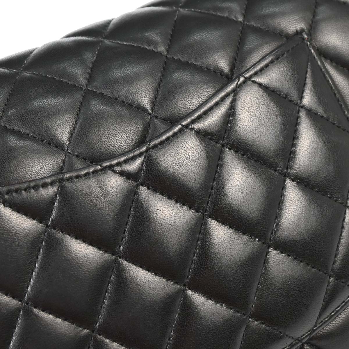 Chanel Black Lambskin Medium Classic Double Flap Shoulder Bag