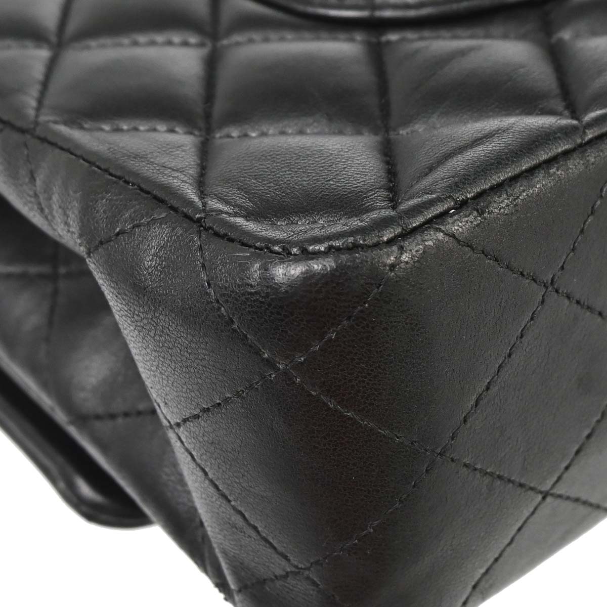Chanel Black Lambskin Medium Classic Double Flap Shoulder Bag
