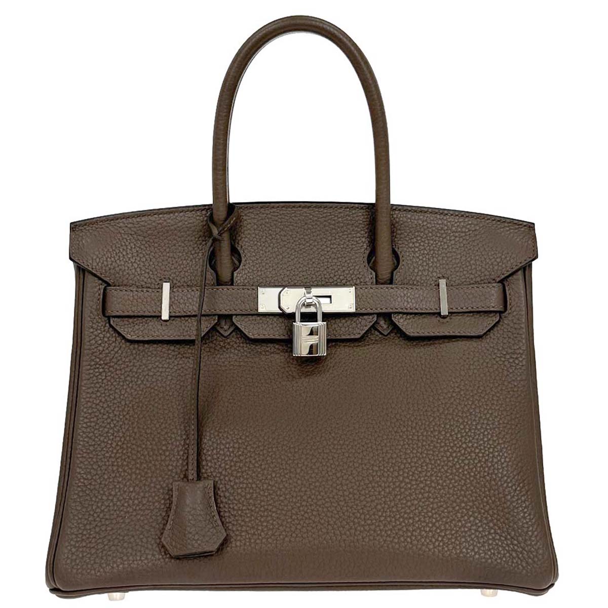 Hermes Taupe Gray Togo Birkin 30 Verso Handbag