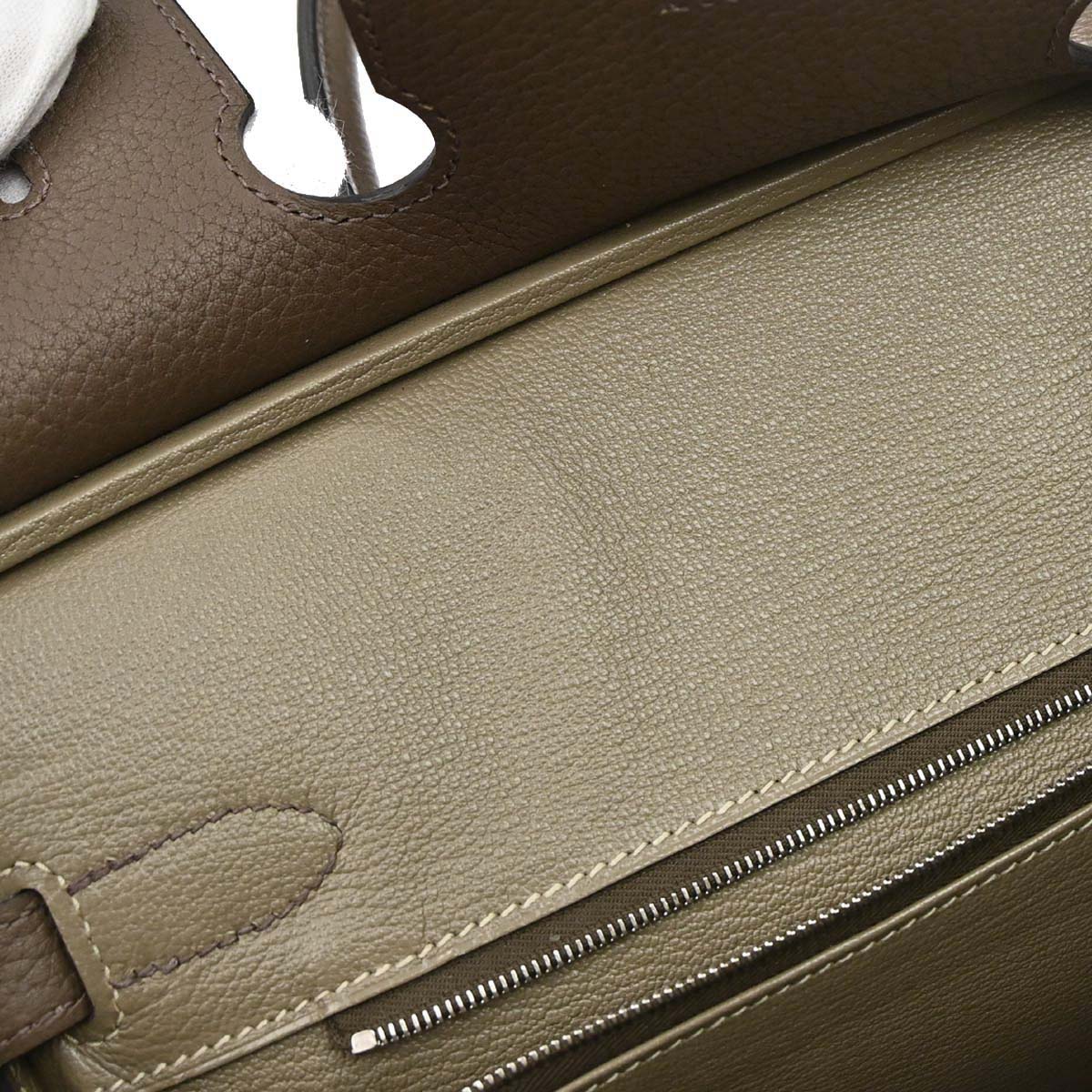 Hermes Taupe Gray Togo Birkin 30 Verso Handbag