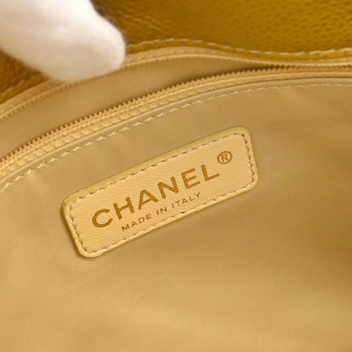 Chanel Gold Caviar Skin Grand Shopping Tote GST Chain Handbag