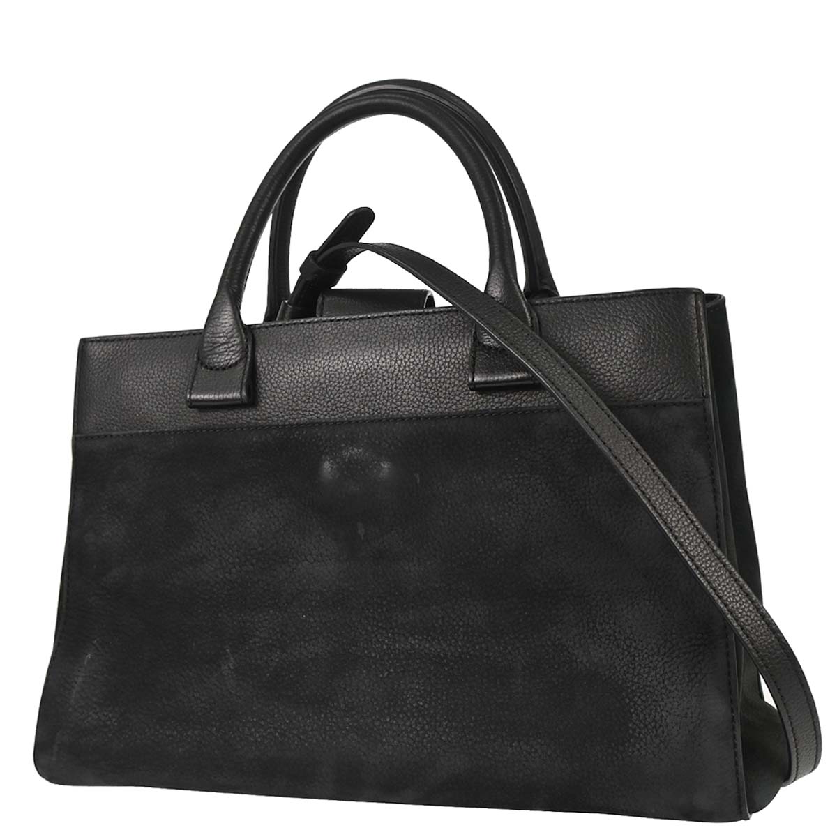 Chanel Black Suede Neo Executive Cerf Tote 2way Shoulder Handbag