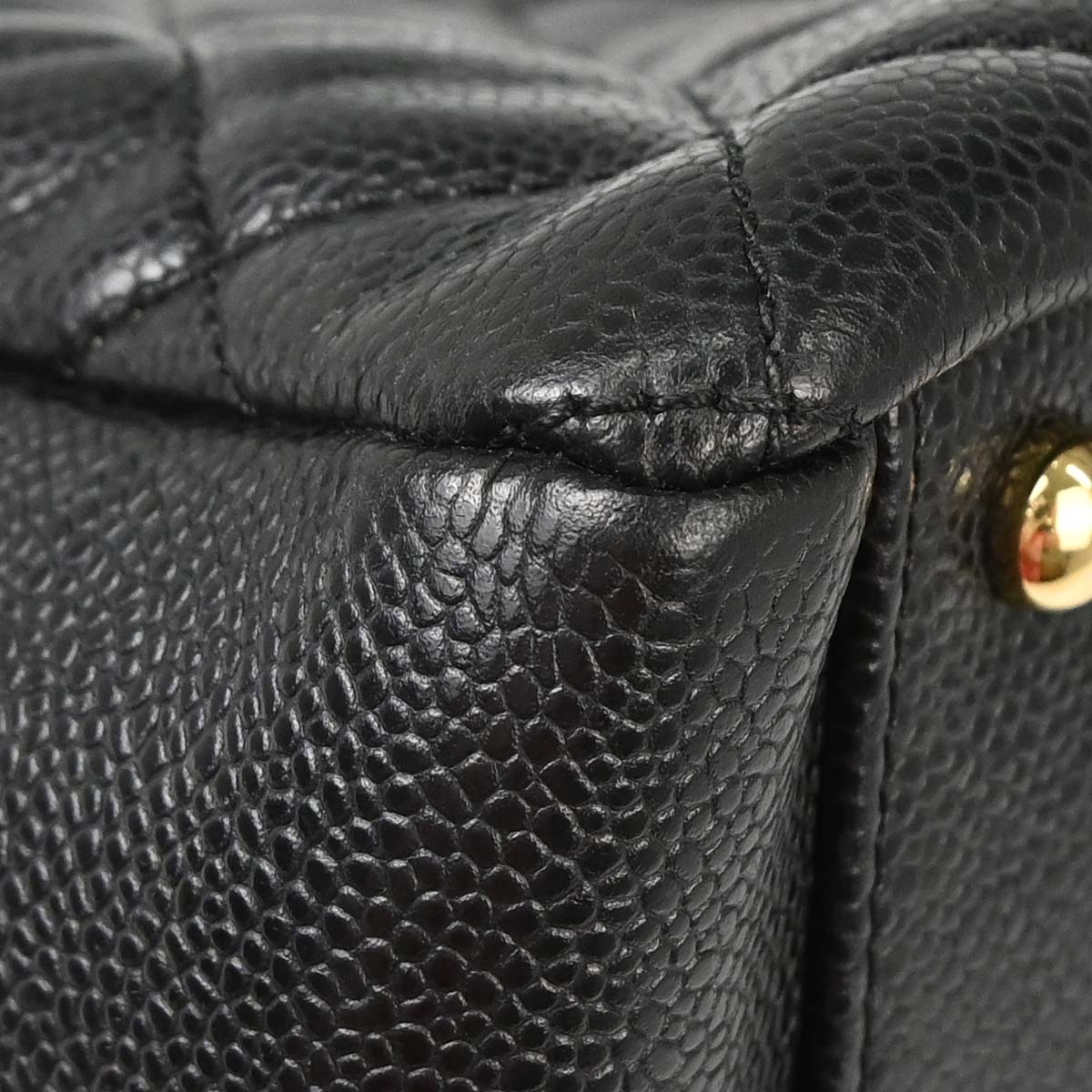 Chanel Black Caviar Skin Petite Timeless Tote PTT Chain Handbag