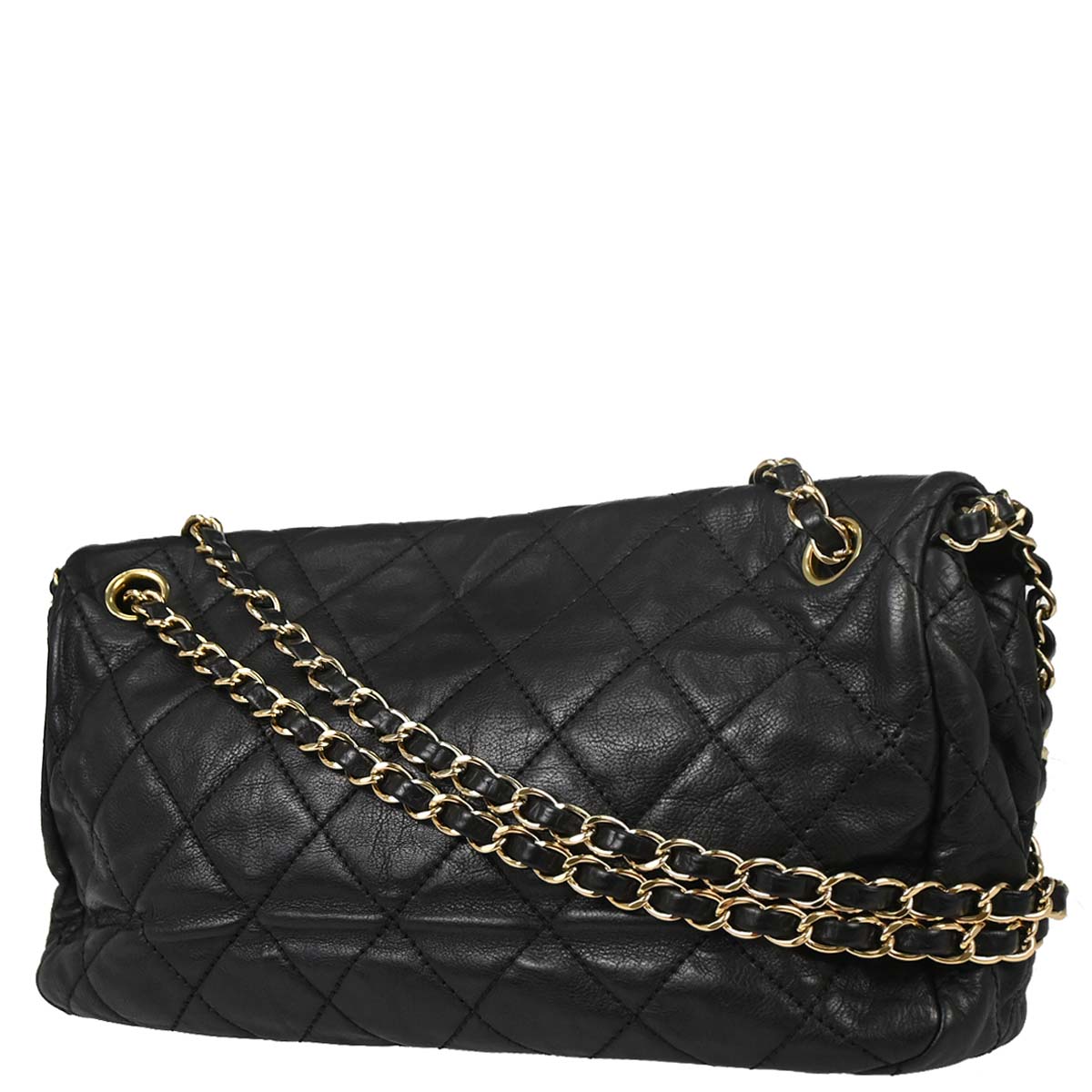 Chanel Black Calfskin Chain Me Shoulder Bag