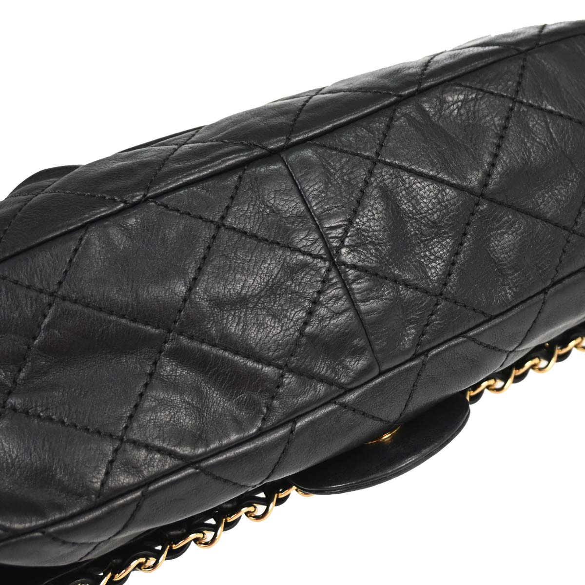 Chanel Black Calfskin Chain Me Shoulder Bag