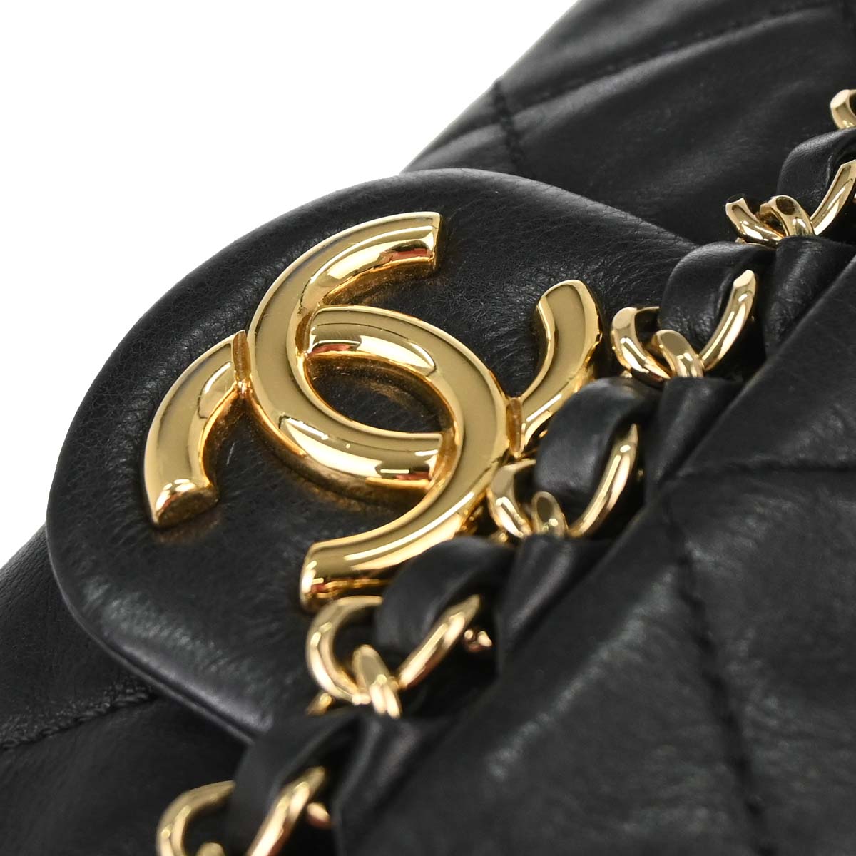 Chanel Black Calfskin Chain Me Shoulder Bag