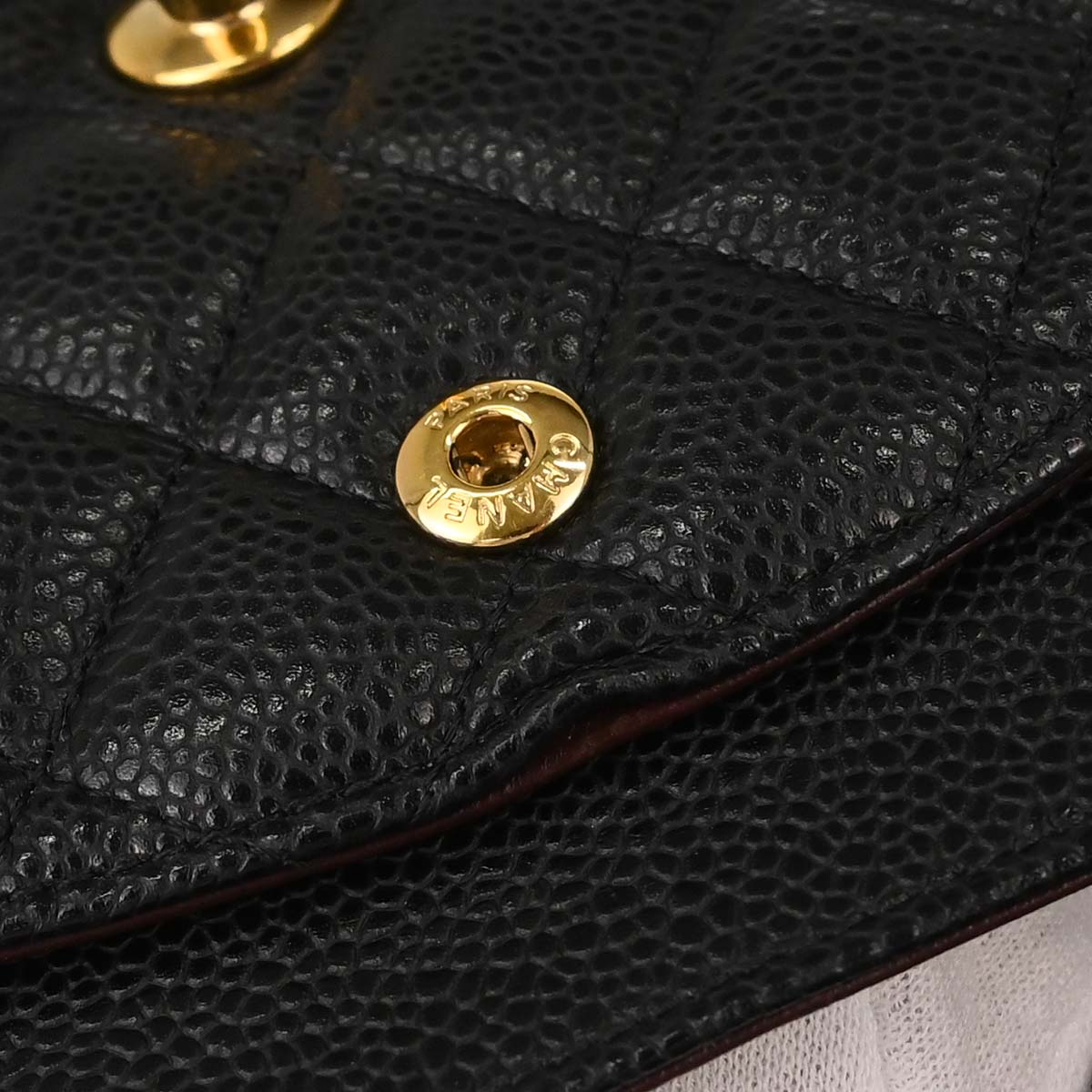 Chanel Black Caviar Skin Medium Classic Double Flap Shoulder Bag