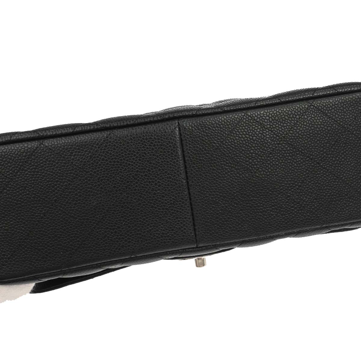 Chanel Black Caviar Skin Jumbo Classic Double Flap Shoulder Bag