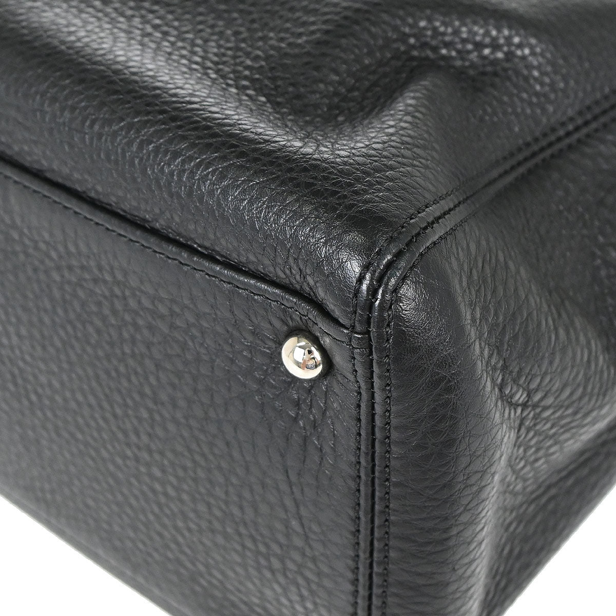 Chanel Black Deerskin Executive Cerf 2way Shoulder Tote Bag